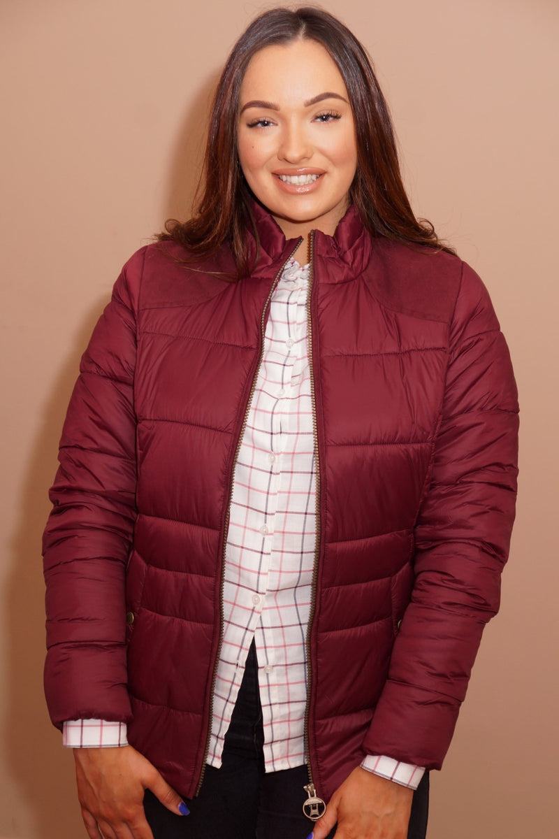 Barbour Brecon Ladies Quilted Jacket RED Bordeaux Maroon LQU1076RE75 Smyths Country Sports