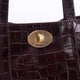 Barbour leather tote Handbag Eilein in Black Cherry LBA0425PU911 brass