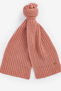 Barbour Beanie and scarf Gift Set Saltburn in Pink Rust LGS0023PI35 scarve