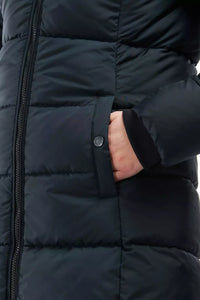 Barbour new Rosoman quilted coat in Black LQU1542BK11 pocket