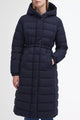 Barbour Clarence Puffer Ladies long coat in Navy LQU1773NY95