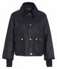 Ladies CROPPED NEW Beadnell Wax Jacket in Black LWX1403BK71 motorbike