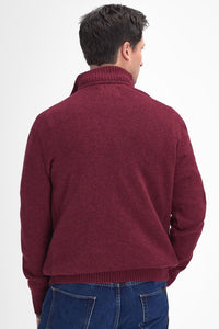 Barbour Jumper Nelson Essential Half Zip Sweater in Port MKN0863RE14 back