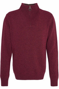 Barbour Jumper Nelson Essential Half Zip Sweater in Port MKN0863RE14 fashion