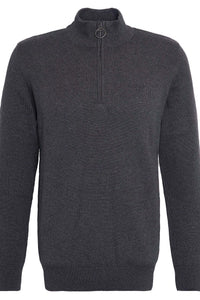 Barbour Sweater Cotton Half Zip in Charcoal MKN1074CH91 fashion