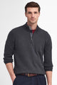 Barbour Sweater Cotton Half Zip in Charcoal MKN1074CH91