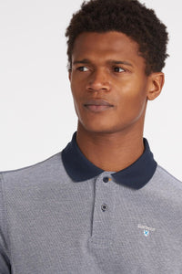 Barbour Polo Shirt-Sports shirt Mens Pique Shirt-MIDNIGHT-MML0628BL92 contrast collar