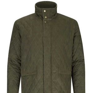 Hoggs of Fife Thornhill quilted jacket in Green Loden THJK/GR front
