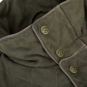 Hoggs of Fife Thornhill quilted jacket in Green Loden THJK/GR collar