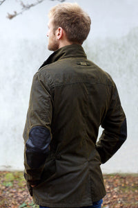 Barbour Ogston Wax Jacket - Olive - MWX0700OL51 - Back View