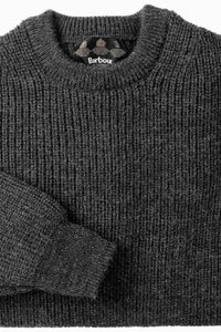 Barbour Sweater-Tyne Crew Neck - Chunky Wool- Derby Tweed -MKN0789KH71 chunky