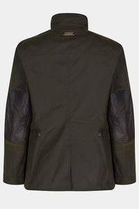 Barbour Ogston Wax Jacket - Olive - MWX0700OL51 - Flat Back