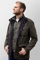 Barbour Ogston Wax Jacket - Olive - MWX0700OL51 - Modelled Front View Open