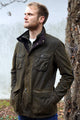 Barbour Ogston Wax Jacket - Olive - MWX0700OL51 - Front View