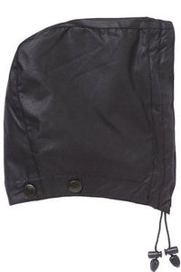 Barbour Hood in Black waxed cotton MHO0004BK91