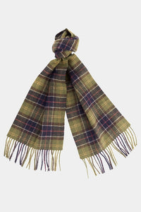 Barbour Tartan Lambswool Scarf - Classic Tartan - USC0001TN11 - Tied View