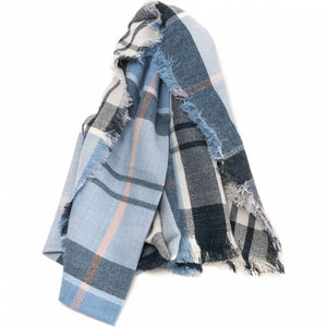 Barbour Freya Wrap-Fade Blue Tartan-LSC0146BL52 ladies