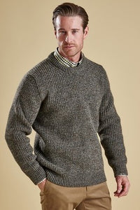 Barbour Sweater-Tyne Crew Neck - Chunky Wool- Derby Tweed -MKN0789KH71