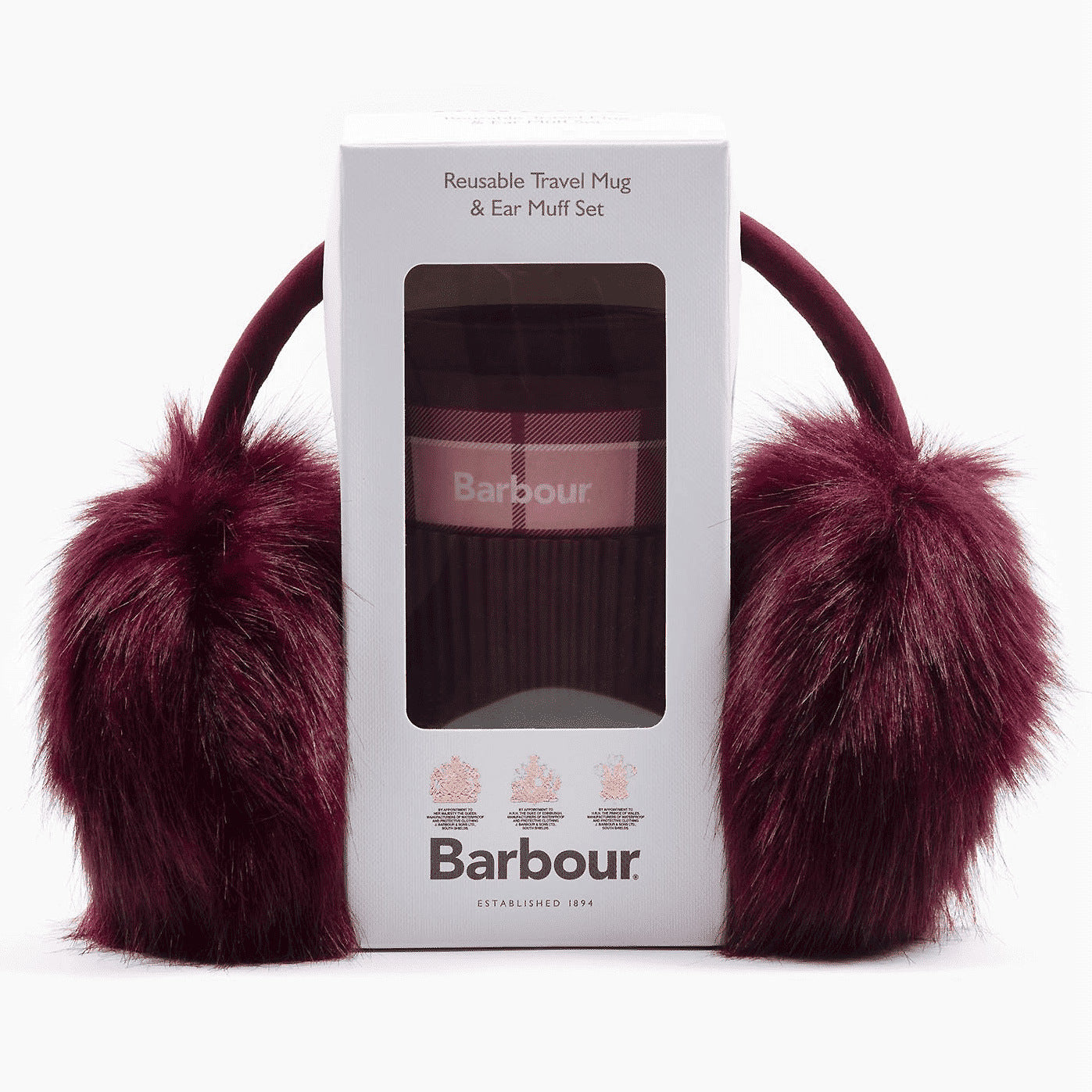 Barbour Travel Mug and earmuff set red/Pink LGS0032PI511 – Smyths